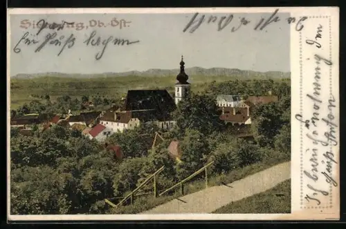 AK Sierning /Ob.-Öst., Blick zur Kirche