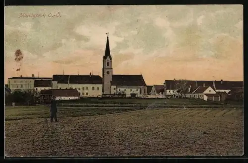 AK Marchtrenk /O. Ö., Partie an der Kirche