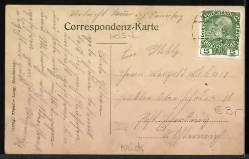 AK Marchtrenk /O. Ö., Partie an der Kirche