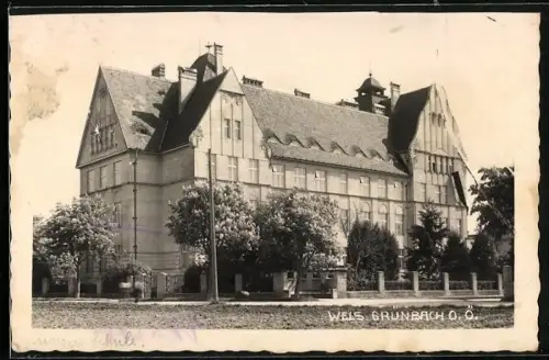 AK Wels Grünbach /O. Ö., Blick zu einem Haus