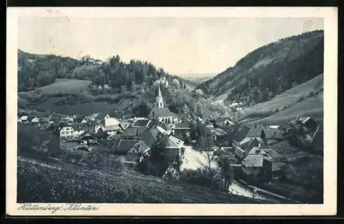 AK Hüttenberg /Kärnten, Totalansicht von oben