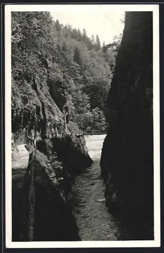 AK Wienerbruck, Tormäuer, Ortspartie mit Brücke