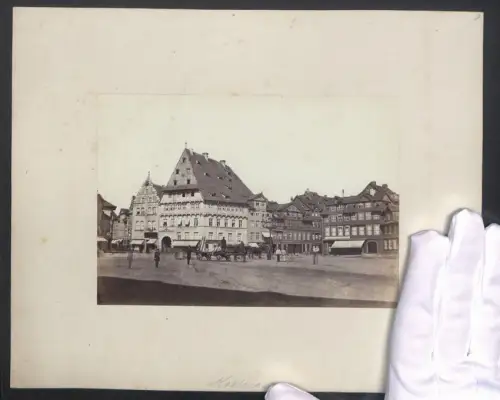 Fotografie unbekannter Fotograf, Ansicht Braunschweig, Kohlmarkt mit Baierischer Bierbrauerei I. W. Faillard