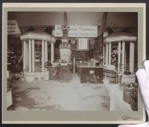 Fotografie C. Kipp, Wiesbaden, Ansicht Wiesbaden, Ausstellung für Kochkunst & Hotelwesen Franz Knapp Wiesbaden 1907