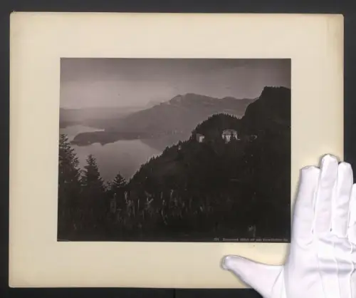 Fotografie unbekannter Fotograf, Ansicht Bürgenstock, Hotel Bürgenstock mit Blick zum Vierwaldstättersee