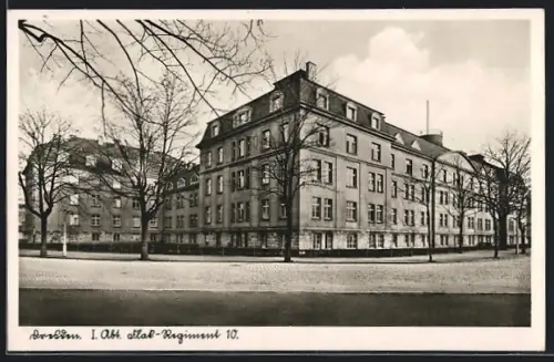 AK Dresden-Neustadt, 1. Abt. Flak-Regiment 10, Panorama