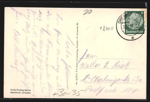 AK Dresden-Neustadt, 1. Abt. Flak-Regiment 10, Panorama