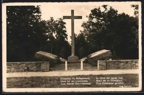 AK Bellheim /Saarpfalz, Krieger-Ehrenmal, Gedicht