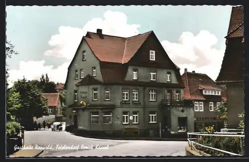 AK Frielendorf /Kassel, Gasthaus Rappold mit Strasse