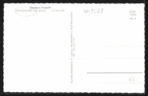 AK Frielendorf /Kassel, Gasthaus Rappold mit Strasse