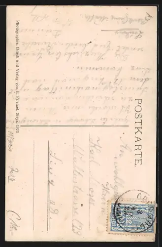 AK Kirchberg a.d. Donau im Mühlkreis, Ortsansicht aus der Vogelschau, zwei Strassenpartien