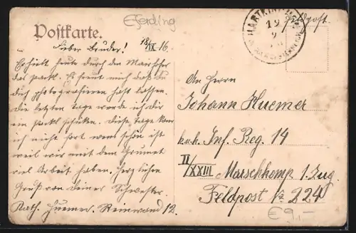 AK Hartkirchen /O.-Öst., Hacking, Mühle Hacking, Mayerhofer-Berg, Trappe`s Handlung, Schaumburg