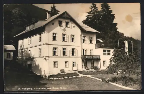 AK St. Wolfgang am Wolfgangsee, Mütterheim vom Roten Kreuz, Totalansicht