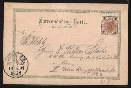 Lithographie Mödling, Ortsansicht von oben, Cursalon, Breite Föhre, Husarentempel