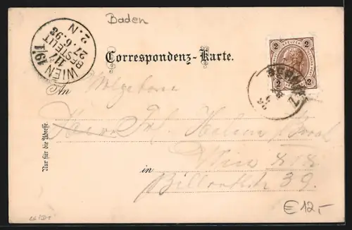 Lithographie Weissenbach am Triesting, Steinwandklamm, Schutzhaus auf dem Kreuth, Gasthaus beim Eingang