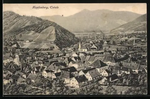 AK Kapfenberg, Totalansicht aus der Vogelschau