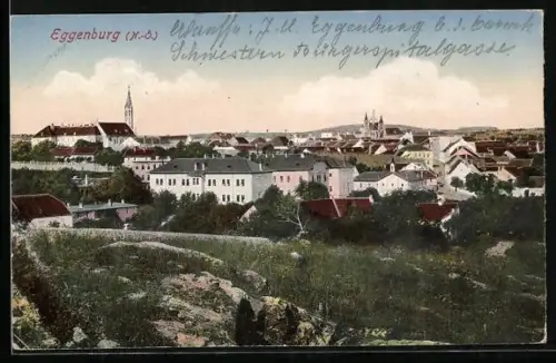 AK Eggenburg, Stadtrand vom Feld aus gesehen