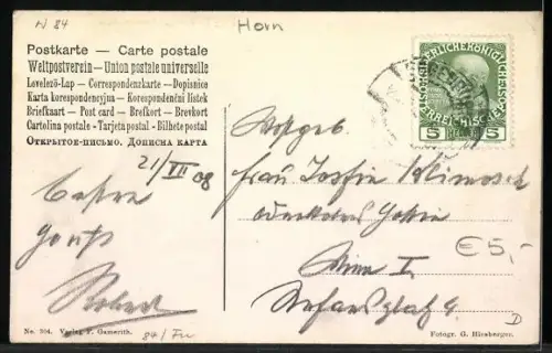 AK Eggenburg, Bemaltes Haus