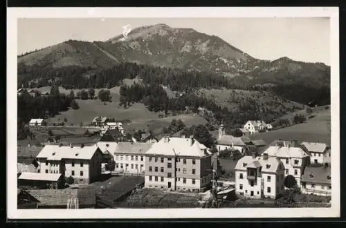 AK Mitterbach, Teilansicht des Ortes von oben