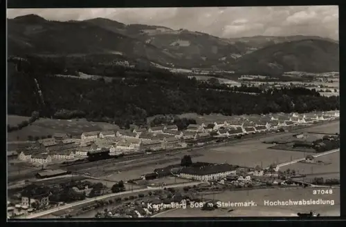 AK Kapfenberg, Hochschwabsiedlung aus der Vogelschau