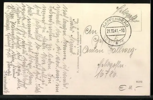 AK Kapfenberg, Hochschwabsiedlung aus der Vogelschau