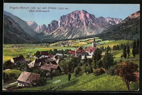 AK Tragöss-Oberort, Panorama mit Pribitz