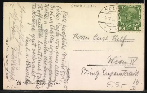 AK Edlitz a. d. Aspangbahn, Ortsansicht mit Kirche