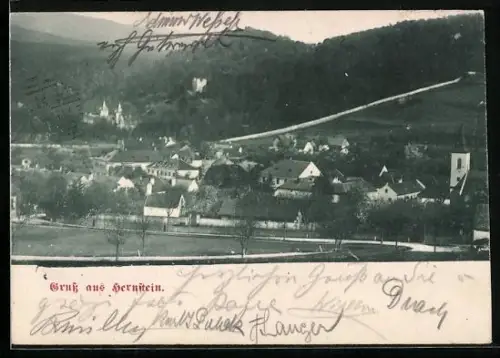 AK Hernstein, Ortstotale mit der Kirche