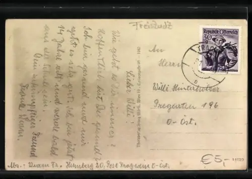 AK Unterweissenbach /O.-Oe., Ortsansicht mit Kaltenberg