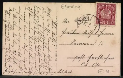 AK Stroheim /O.-Ö., Mayerhoferberg-Warte, Ortsansicht