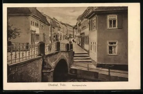 AK Ohrdruf, Hermannstrasse, Strassenansicht
