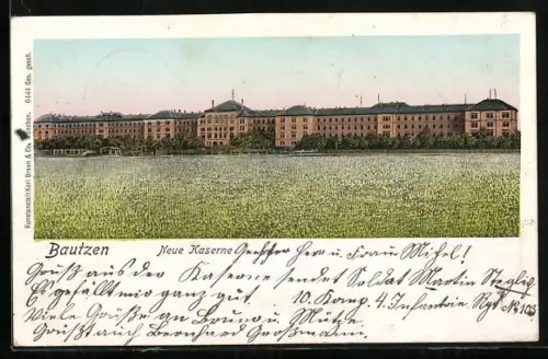 AK Bautzen, Blick auf die neue Kaserne