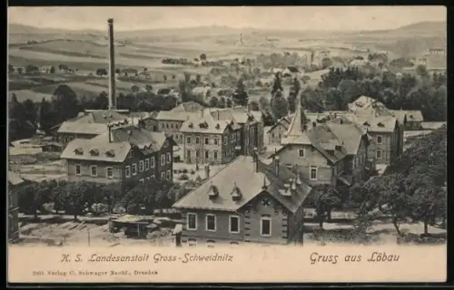 AK Löbau, K. S. Landesanstalt Gross-Schweidnitz