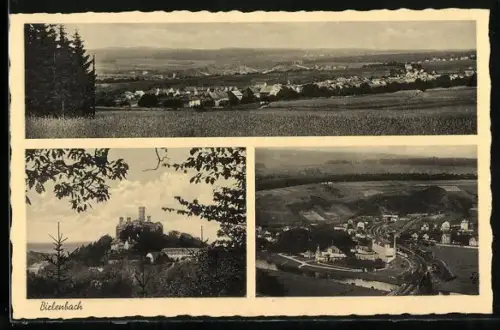 AK Birlenbach / Lahn, Gesamtansicht, Burg, Teilansicht
