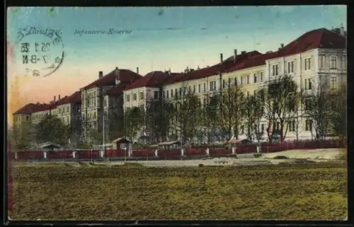 AK Bautzen, Blick auf die Infanterie-Kaserne