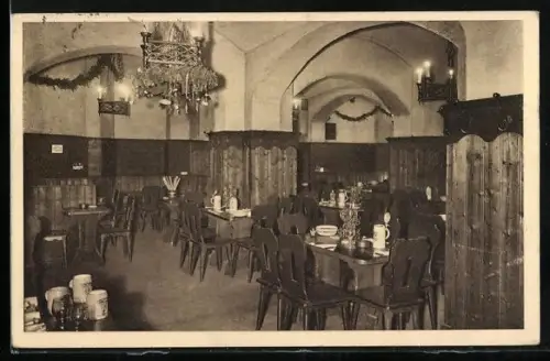 AK Wien, 500 Jahre Zur Linde und Lindenkeller, Rotenturmstrasse 12, Innenansicht des Lindenkellers