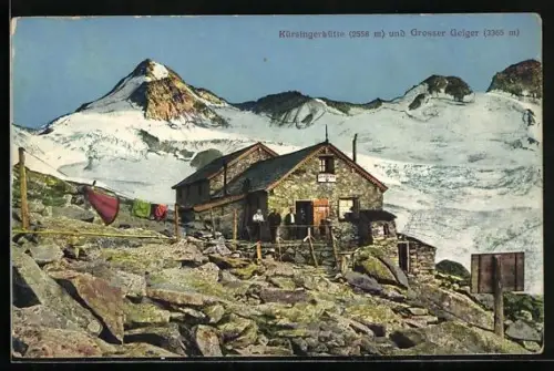 AK Kürsingerhütte, Blick auf den Grossen Geiger