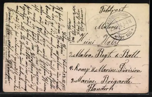 AK Libau, Hafenplatz nach der Einnahme, dt. Soldaten mit Pferdegespannen