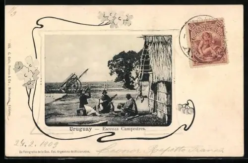 AK Uruguay, Escenas Campestres