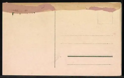 Lithographie Wörth, Blick über den Ort