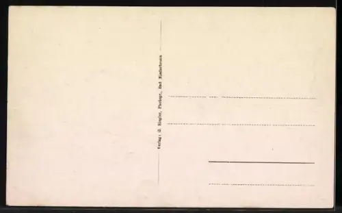 AK Bad Niederbronn, Hotel Ziegelmeyer und Pâtisserie in der Steinstrasse mit Wasenburg