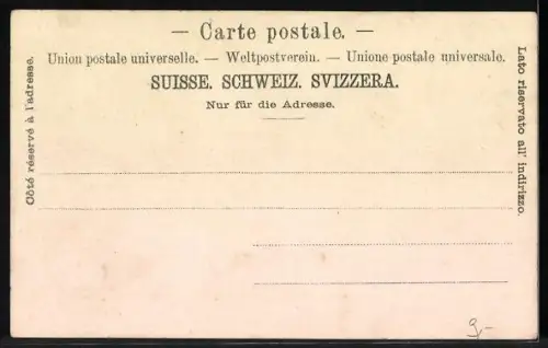 Lithographie Zürich, Rathaus und Rathausquai, Tonhalle