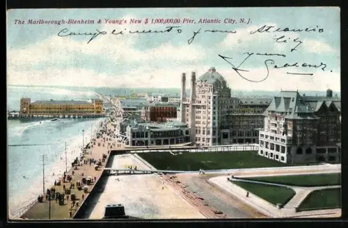 AK Atlantic City, NJ, The Marlborough-Blenheim & Young`s New Pier