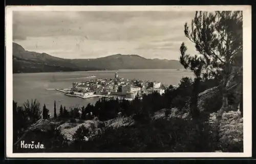 AK Korcula, Blick auf den Ort