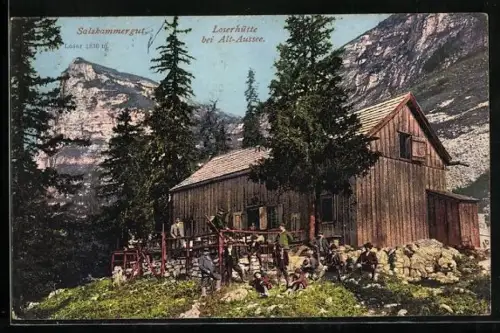AK Loserhütte im Salzkammergut, Berghütte mit Losergipfel