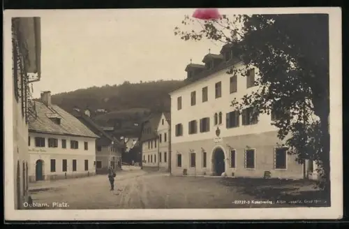 AK Oeblarn, Platz mit Gasthaus Salzinger