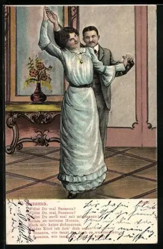 AK O Susanne, Paar beim Tanz