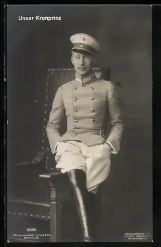 AK Kronprinz Wilhelm in Kavallerie-Uniform