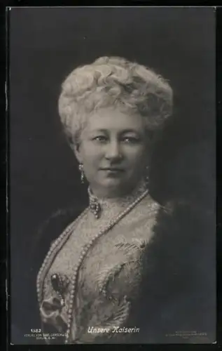 AK Kaiserin Auguste Victoria von Preussen im Portrait