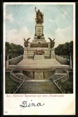 AK Rüdesheim, Das National-Denkmal auf dem Niederwald
